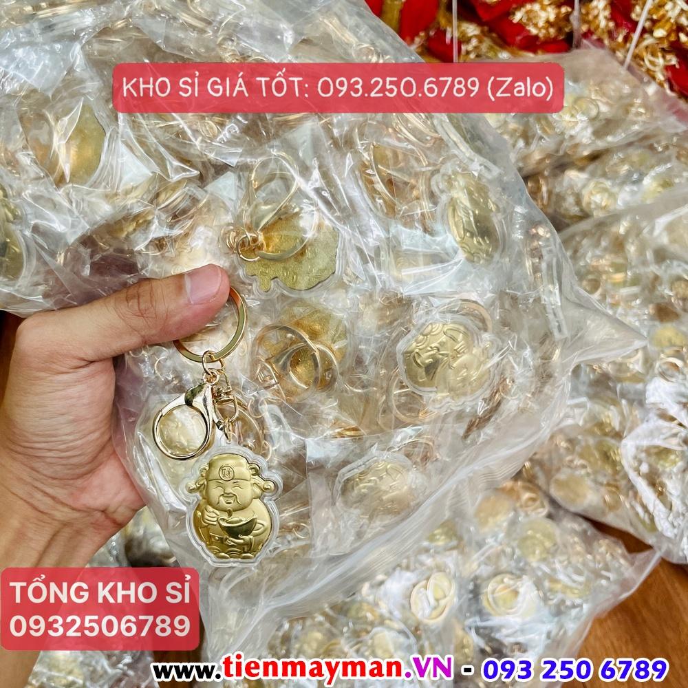 Móc Khóa Ông Thần Tài Vàng Khai Lộc May Mắn