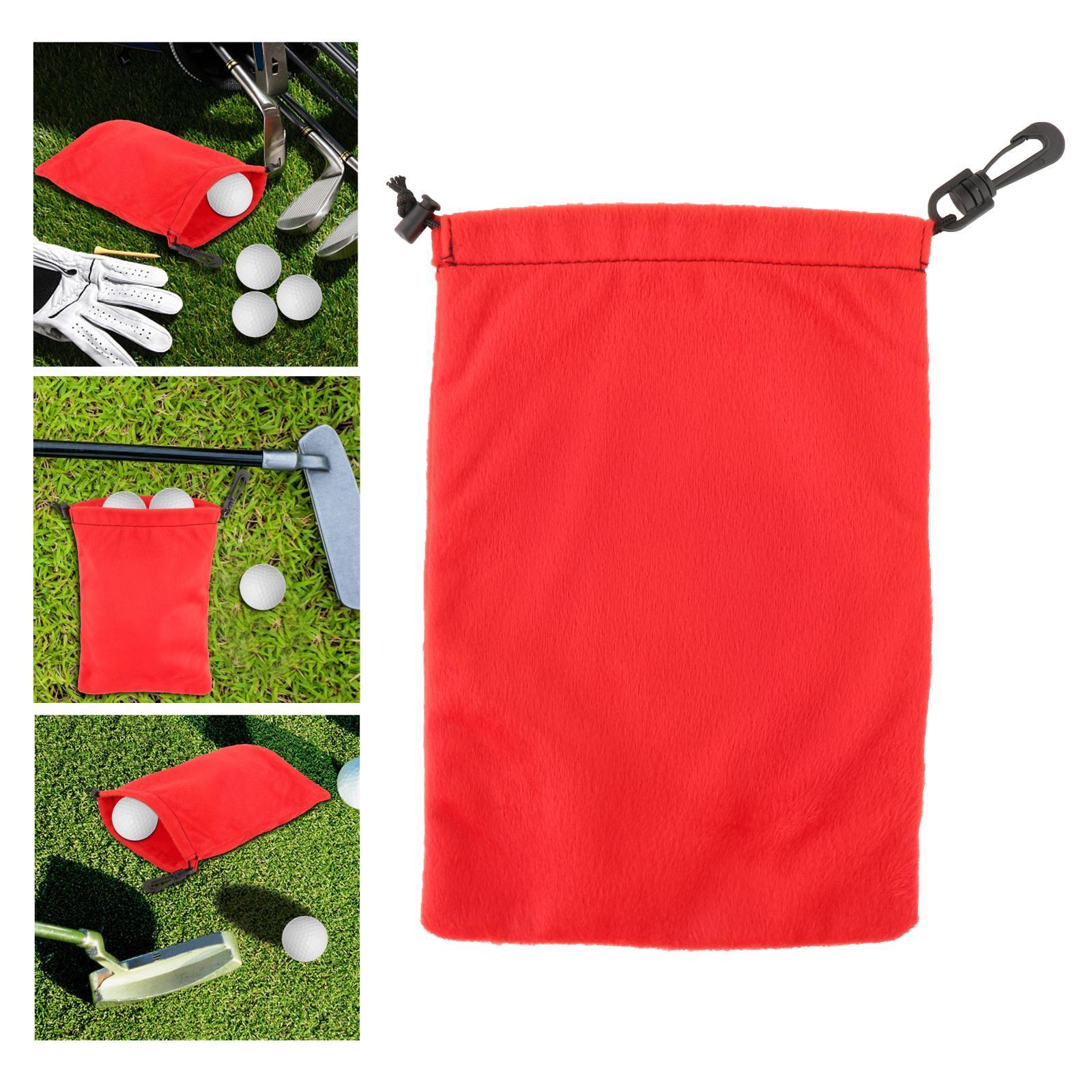 Golf Ball Drawstring Bag with Clasp Storage Bag Stuff Sack for Sports