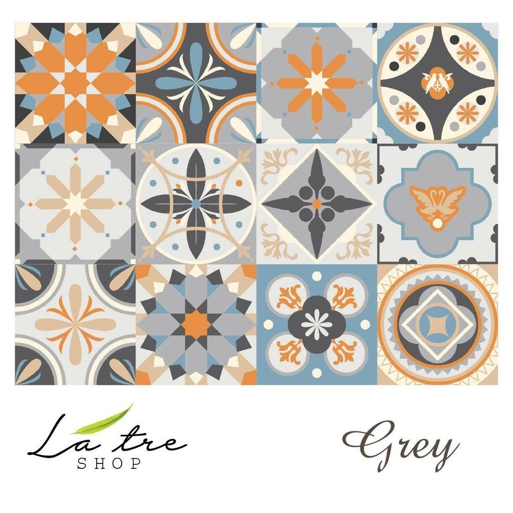 Decal dán tường decor dán bếp kính nhà tắm dễ lau chùi đề can loại 1 - Grey khổ 40x60cm 0013