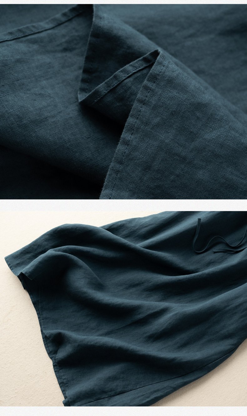 Đầm thiết kế dáng suông chất linen dễ mặc mẫu mới