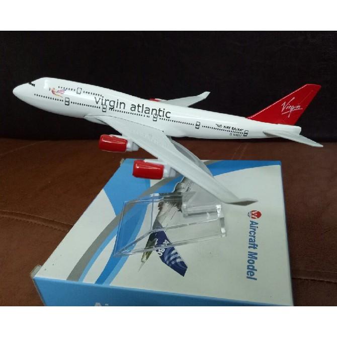 Mô hình máy bay tĩnh B747 Virgin Atlantic 16 cm