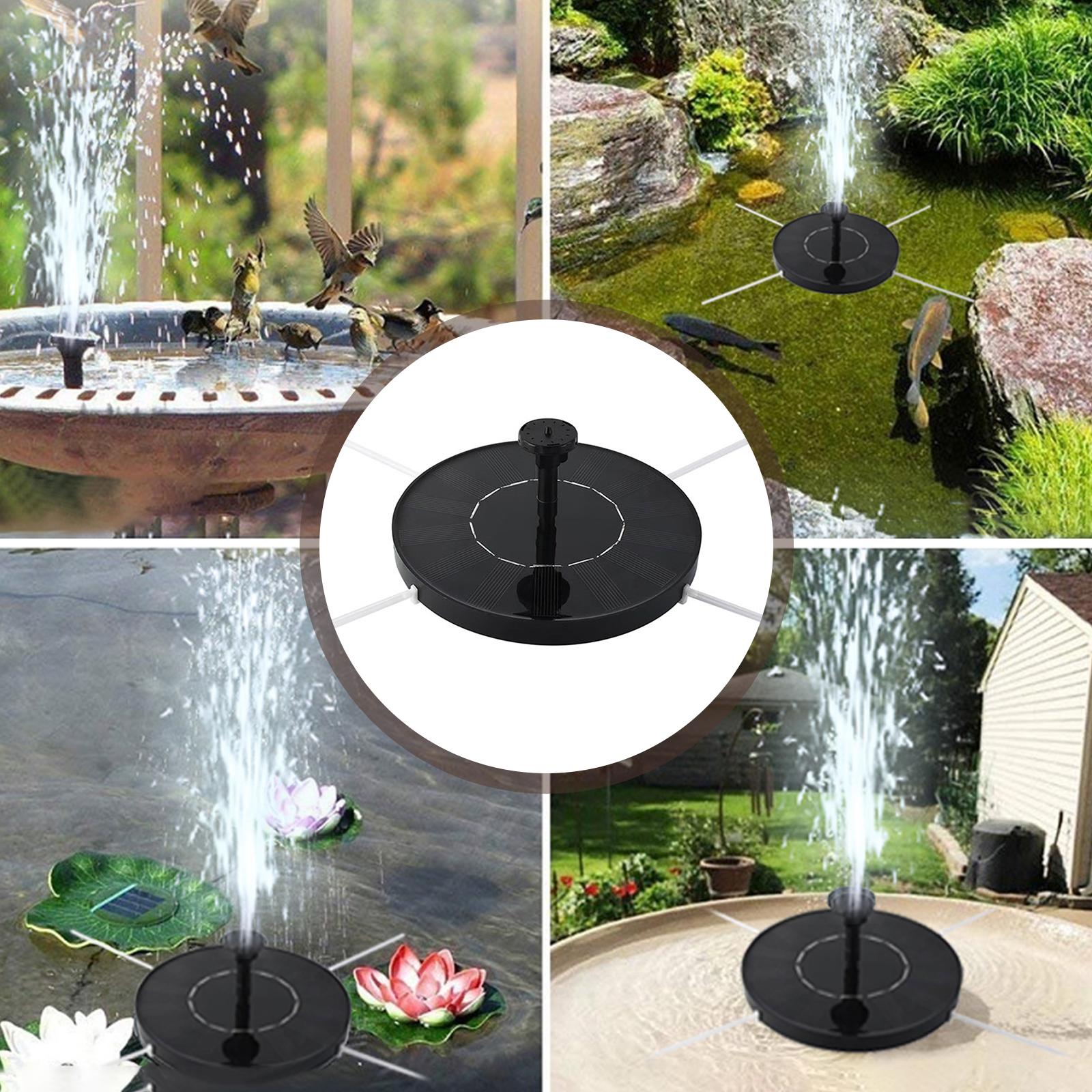 Máy Bơm Đài Phun Năng Lượng Mặt Trời 1W Với Bộ Lọc 6 Đầu Phun Chống Va Chạm