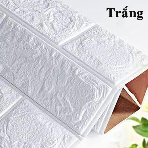 Giấy /Xốp Dán Tường Giả Gạch 3D MÀU TRẮNG- Đa Dạng Tạo Không Gian Sống Sang Trọng, Sach Sẽ-Sallyphuongmai