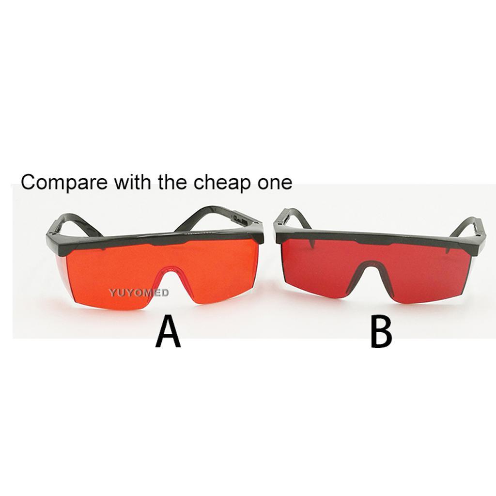 2x Work Anti-fog Clear Protective Safety Goggles Blue Light Blocking Glasses, Red, 15cm x 6.5cm / 5.9 x 2.56 Inch