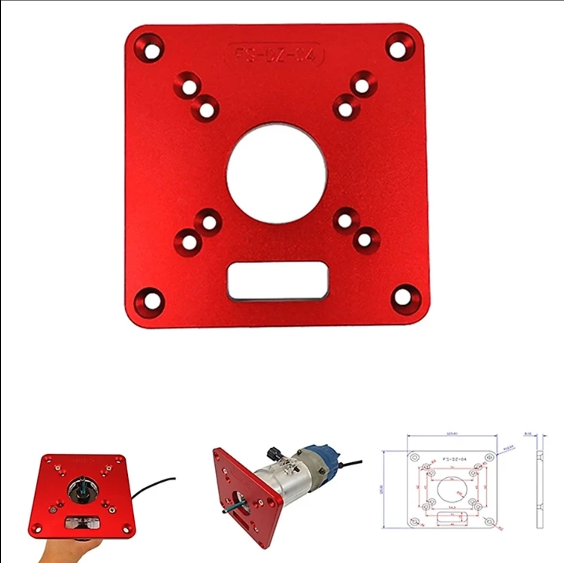 Tấm Chèn Bàn, Bộ Định Tuyến Đa Năng Chế Biến Gỗ Băng Ghế Máy Khắc Mô Hình Tông Đơ Gỗ Nhôm cho RT0700C Universal