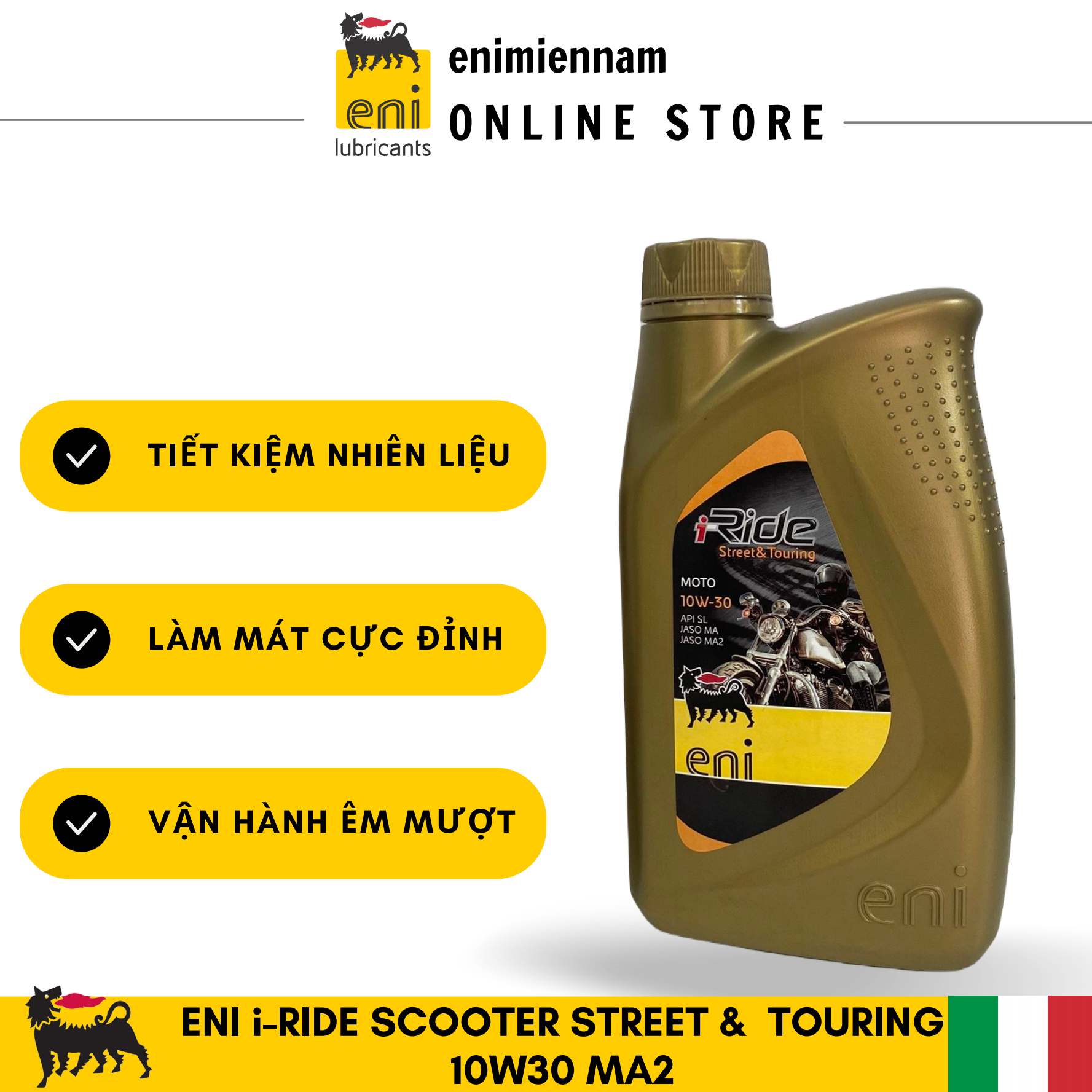 Nhớt cho xe ga/số Honda, Yamaha eni 10W30 moto