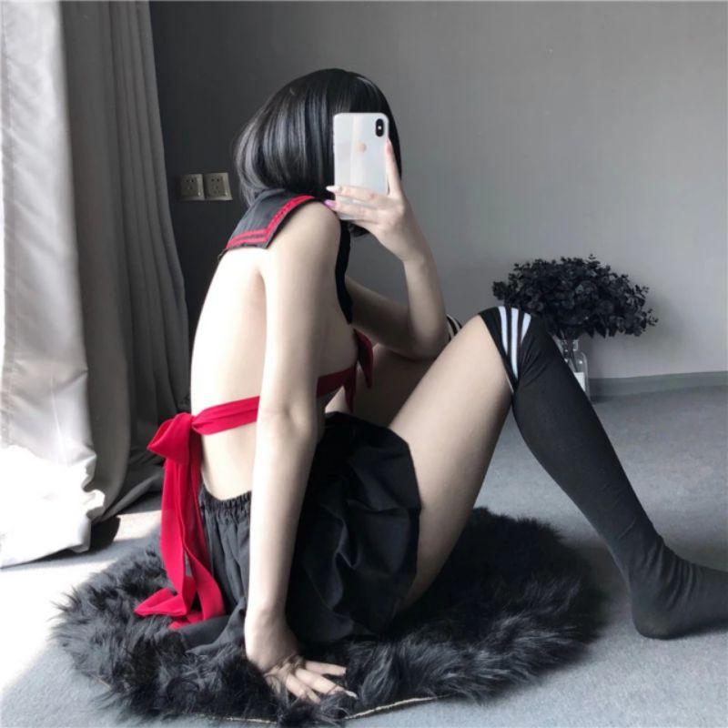 cosplay học sinh nữ sinh buộc dây ngực sexy gợi cảm