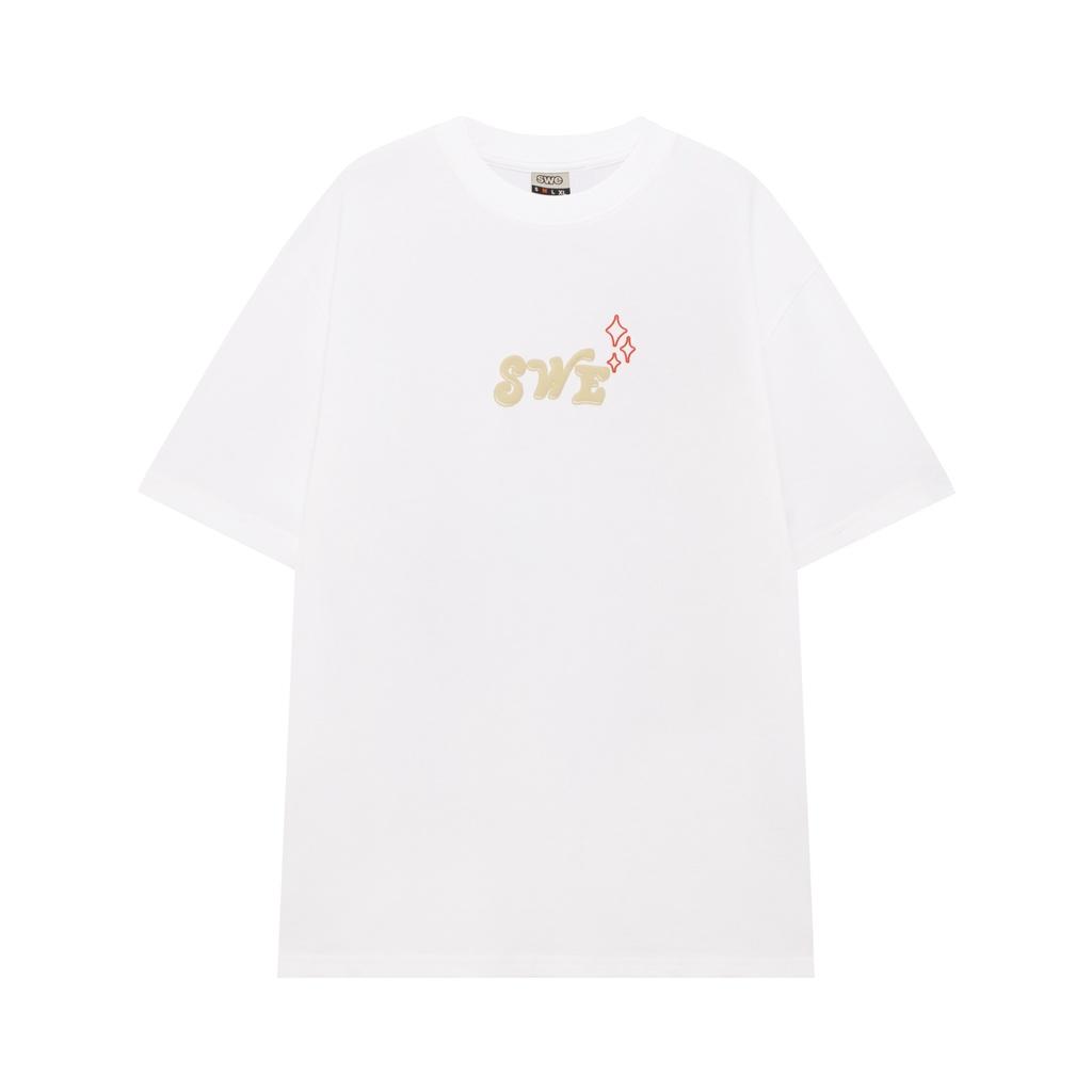 SWE- Áo thun nam nữ form rộng tay ngắn PEACE AND LOVE TEE 100% cotton thoáng mát