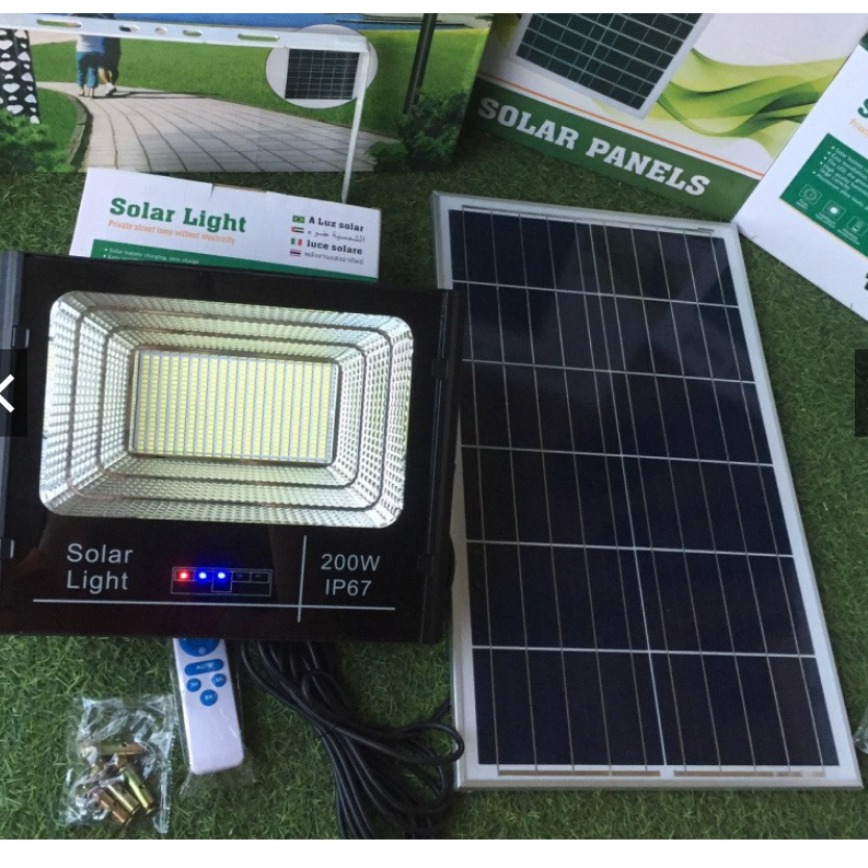 500W-ĐÈN NĂNG LƯỢNG MẶT TRỜI SOLAR LIGHT CHÍNH HÃNG, công nghê chống nước IP67, chế độ ánh sáng tự động có điều khiển từ xa TẤM PIN TO KHỔNG LỒ