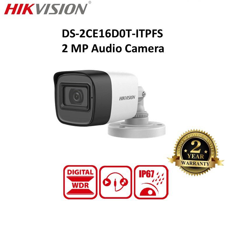 Bộ Camera Quan Sát Hikvision 2.0MP Full HD – Tích Hợp Micro Thu Âm – Trọn Bộ Camera 4 Kênh Đầy Đủ Phụ Kiện Lắp Đặt - Hàng chính hãng