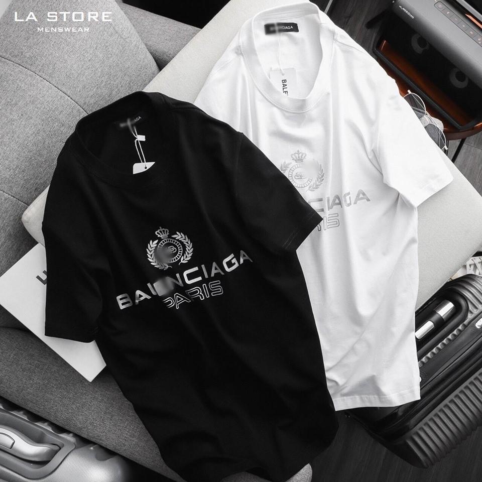 Áo thun unisex BL PARlS TEE, full tem túi zip màu đen