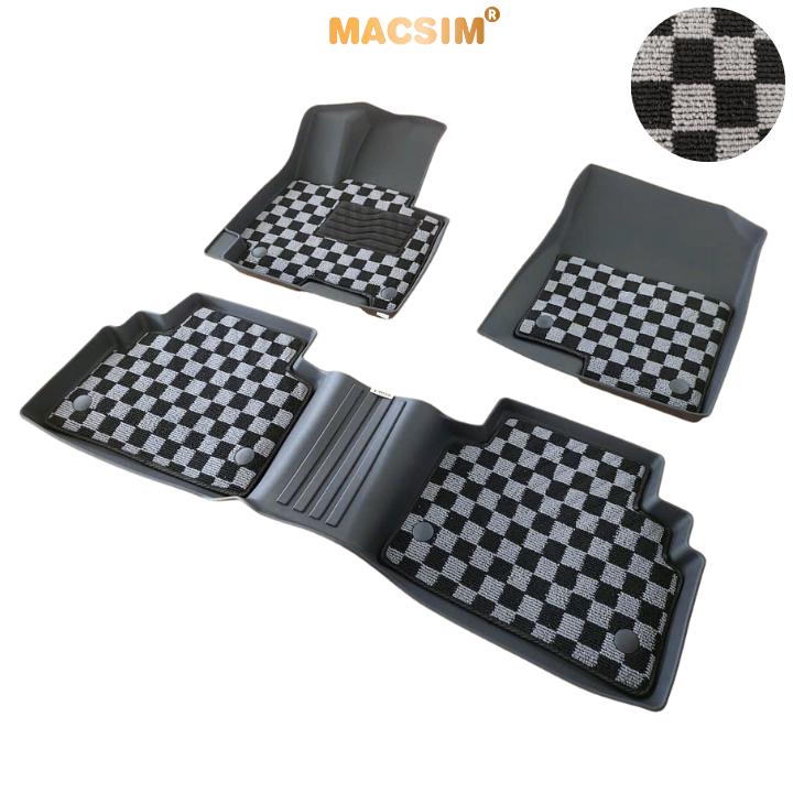 Thảm Lót Sàn 2 Lớp TPE Macsim Huyndai Tucson 2022+ Chuẩn Form, Bền, Không Mùi ( dệt thô caro 2 lớp sd3 ct)