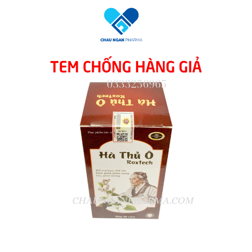 Viên Hà thủ ô đỏ Roxtech giúp giảm rụng tóc, giảm tóc bạc sớm, giảm tóc khô, chẻ ngọn - Hộp 30 viên