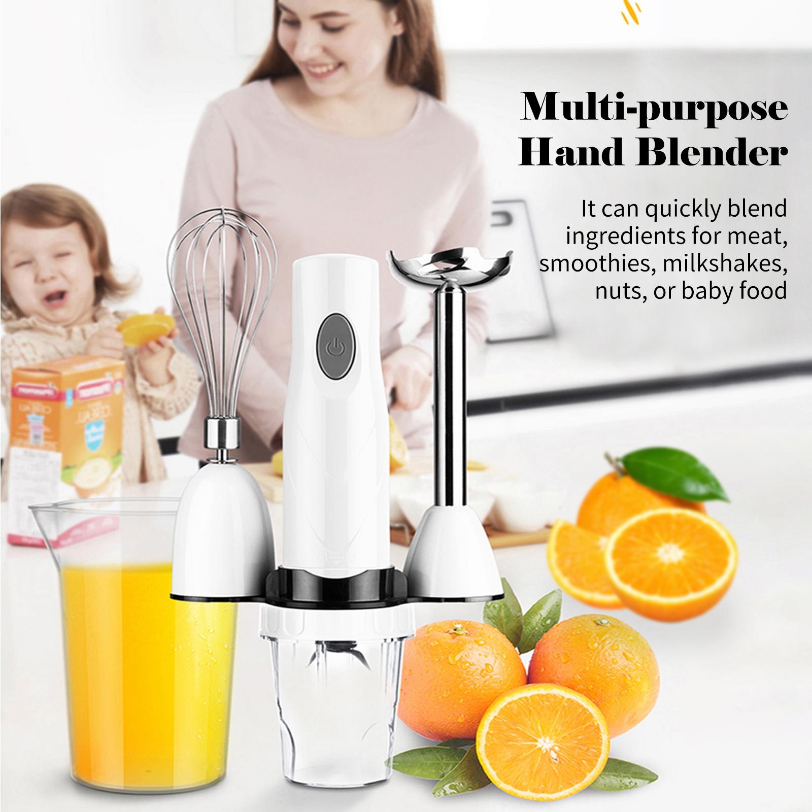 Hand Blender 5-in-1 Stick Blender with Mixing Beaker Meat and Vegetable Grinder Egg Beater Food Smoothies Chopper