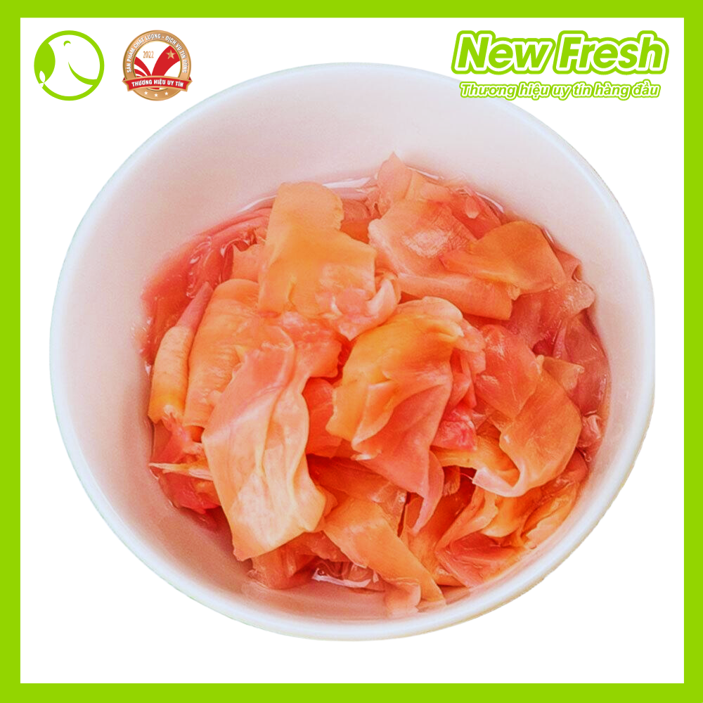 Gừng hồng Gari Nhật Bản vị thơm giòn, chua chua ngọt ngọt ăn kèm sushi sashimi siêu tiện lợi túi 1kg