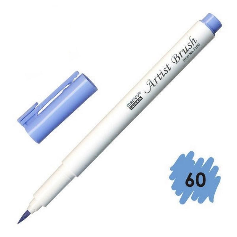 Bút lông đầu cọ viết calligraphy  Marvy Artist Brush 1100 - Salvia Blue (60)