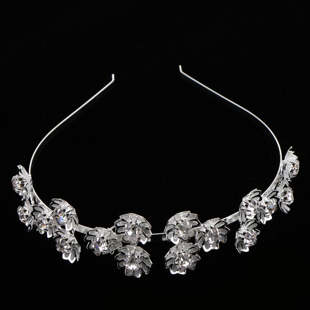 Wedding Crystal Rhinestone Flower Headband Tiara Wedding Jewelry Gifts