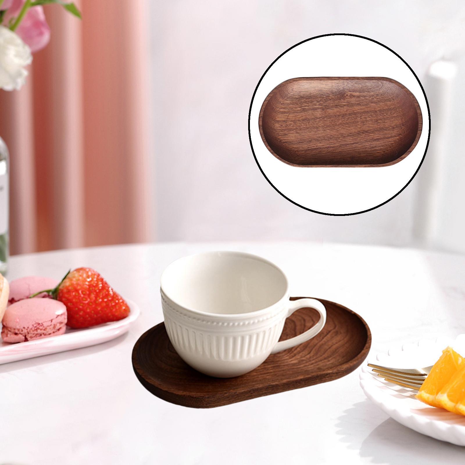 Wooden Tableware Serving Tray for Home Food Fruit Plate Tea Serving Plate A