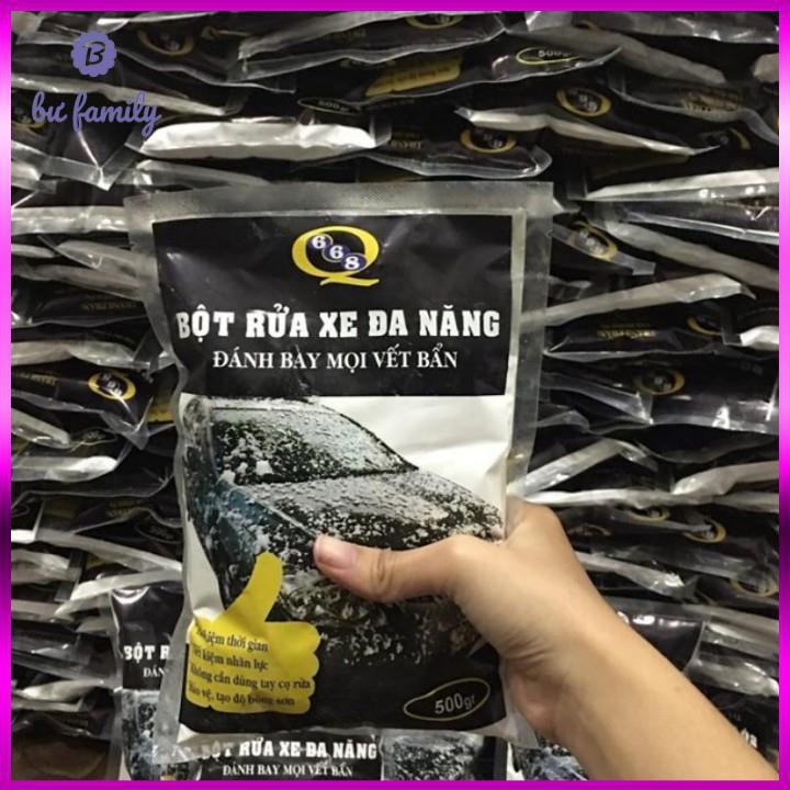 Bột rửa xe không chạm Q668 loại mạnh siêu sạch, 1 gói 500gr rửa được 15-20 ô tô, 20-30 xe máy