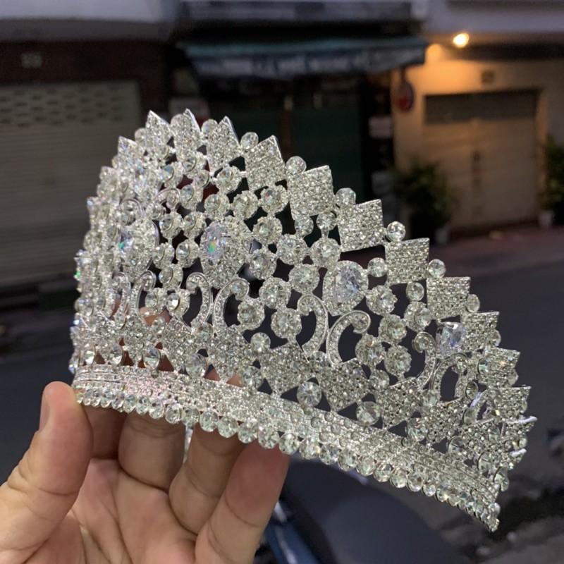 Vương miện cô dâu vàng ánh kim đính đá lấp lánh mẫu 11/2020 GiangPKC