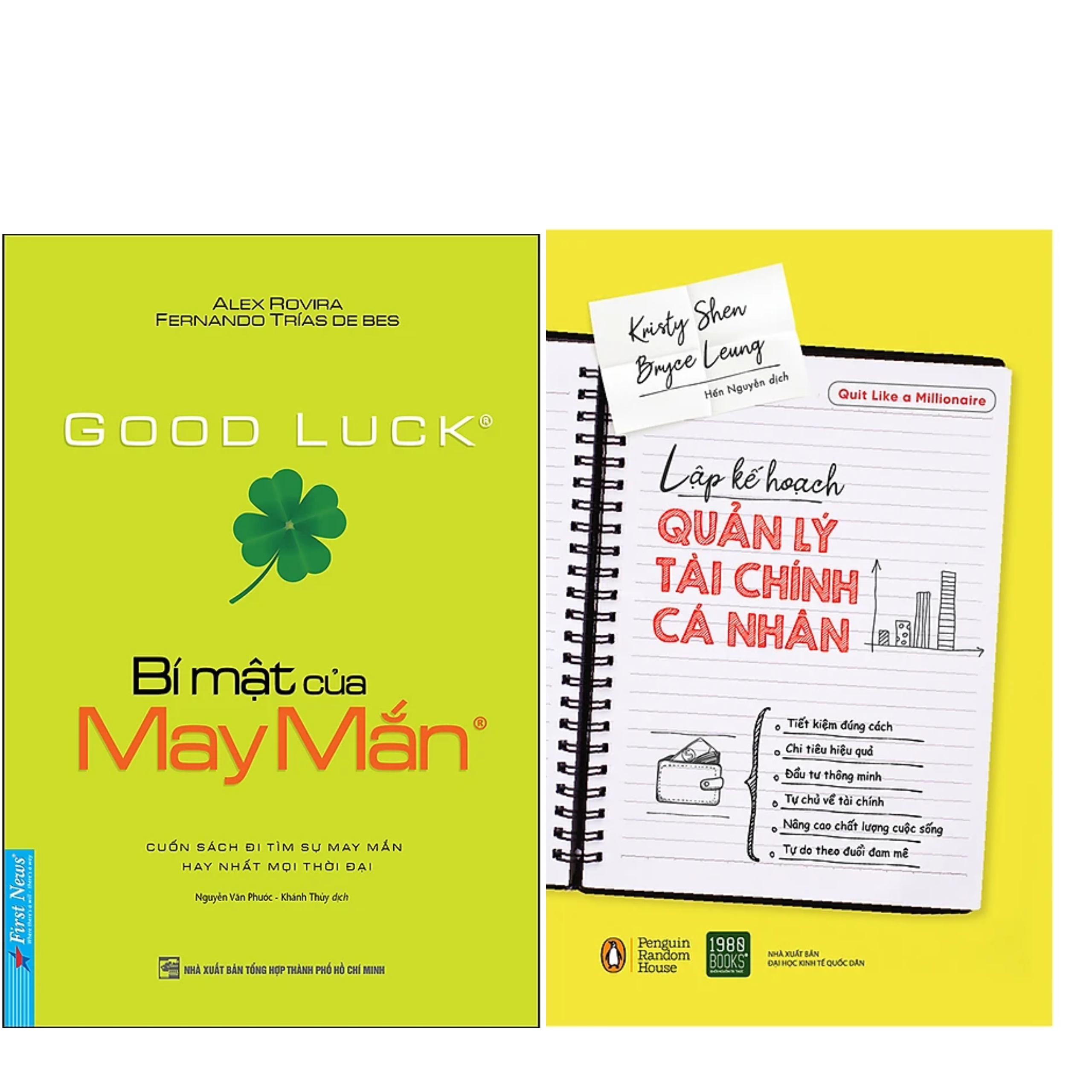 Combo 2Q Sách Về Quản Lí Tài Chính / Tìm Kiếm Cơ Hội Thành Công:  Bí Mật Của May Mắn  _ First News + Lập Kế Hoạch Quản Lý Tài Chính Cá Nhân _ 1980 Books