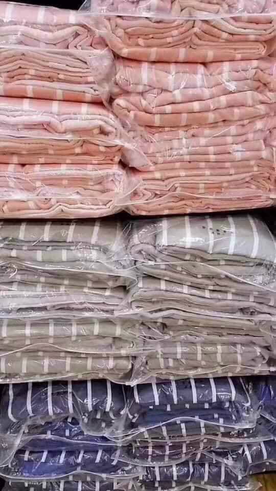 Chăn hè kẻ sọc cotton xuất Nhật