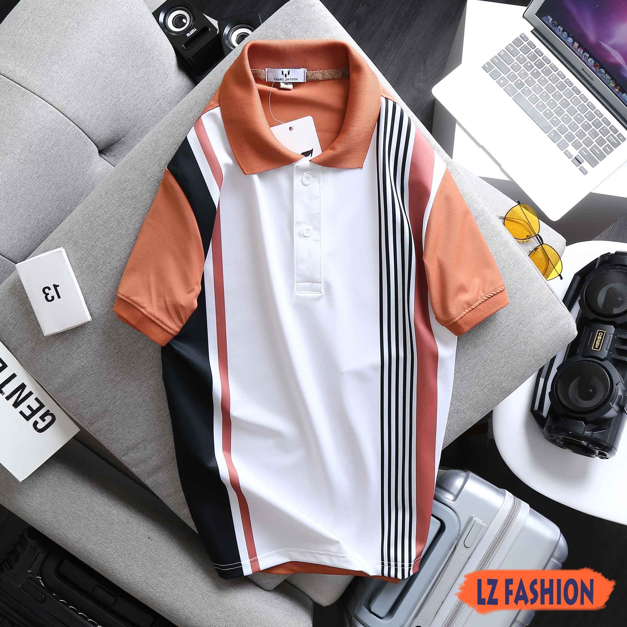 Áo Thun Nam Cổ Polo In Nhiệt Họa Tiết Bắt Mắt - LZ FASHION - LZPS154