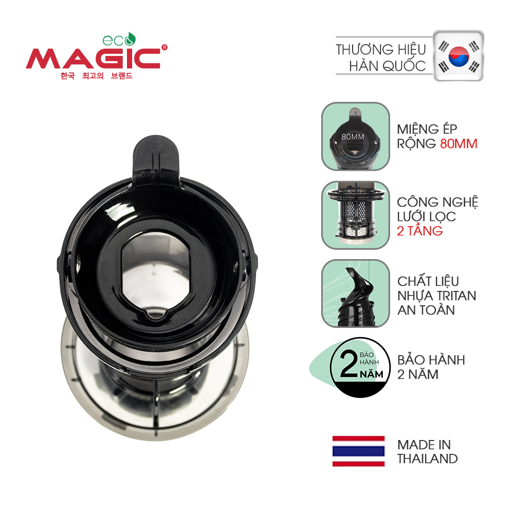 Máy ép tốc độ chậm miệng rộng thế hệ mới Magic Eco AC-139 - Hàng chính hãng