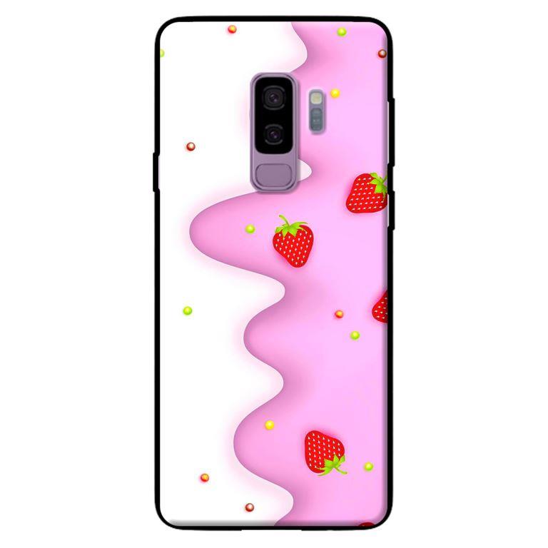 Ốp in cho Samsung Galaxy S9 Plus Họa Tiết Dâu - Hàng chính hãng