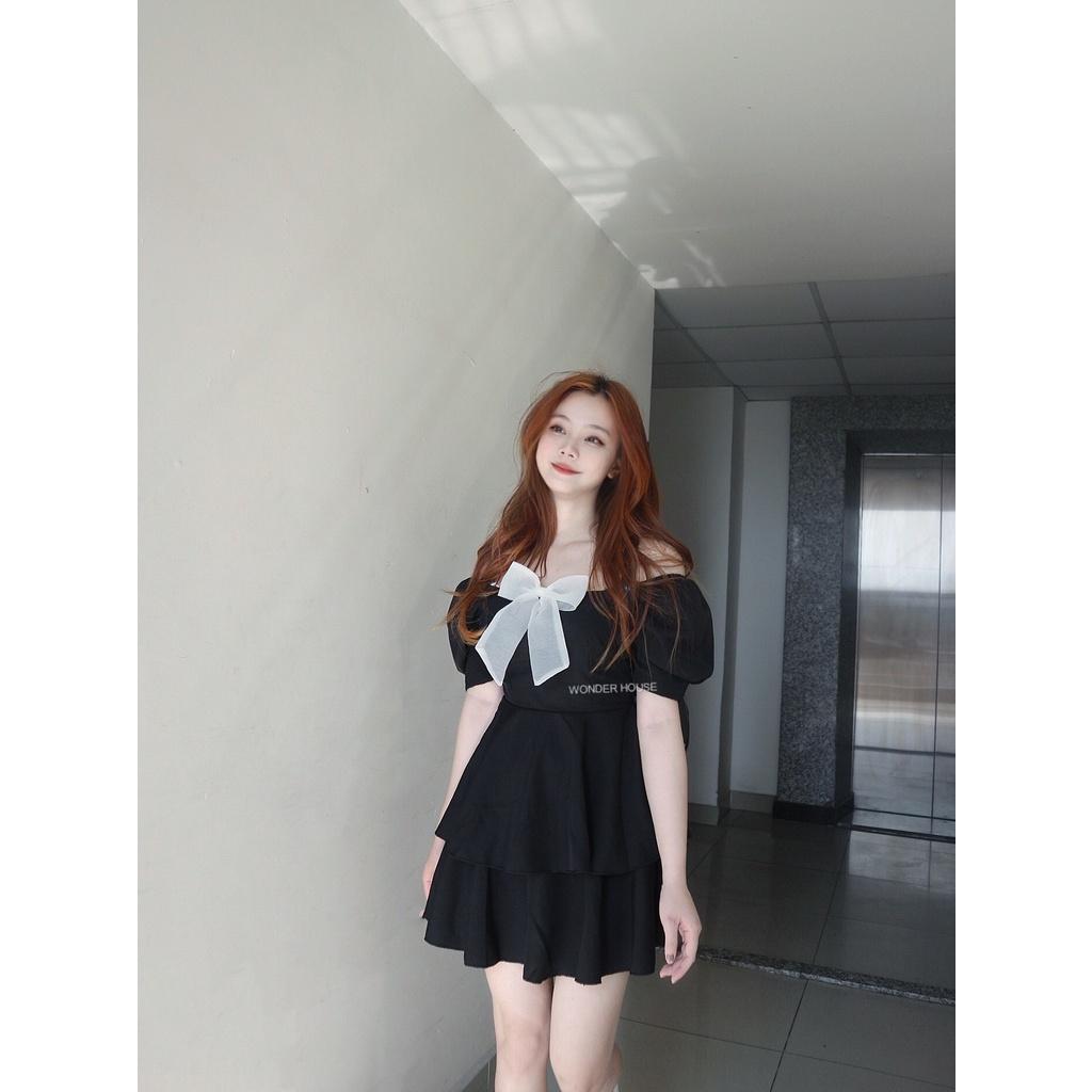 Đầm Wonderhouse cổ vuông dáng xòe 2 tầng dự tiệc, dạo phố sang chảnh - Nancy dress