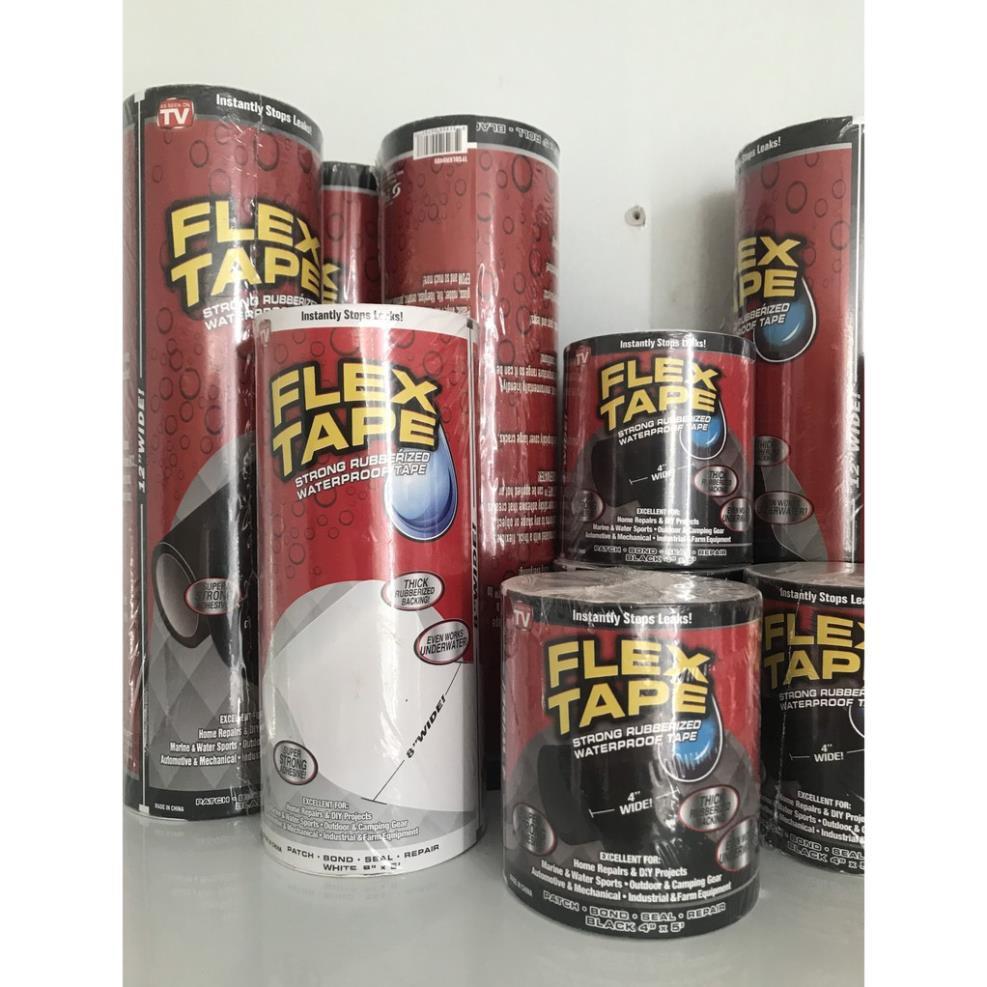 Dài 1.52m+ rộng 10cm - Băng keo FLEX TAPE dán vá màng bạt HDPE, dán mái tôn, vật liệu gia dụng, chống thấm nước