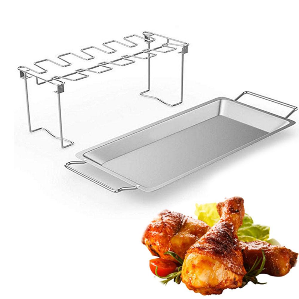Bếp Nướng Phụ Kiện Tainless Thép Gà Chân Trống Nướng Đế Đứng Thịt Nướng Không Dính Giá