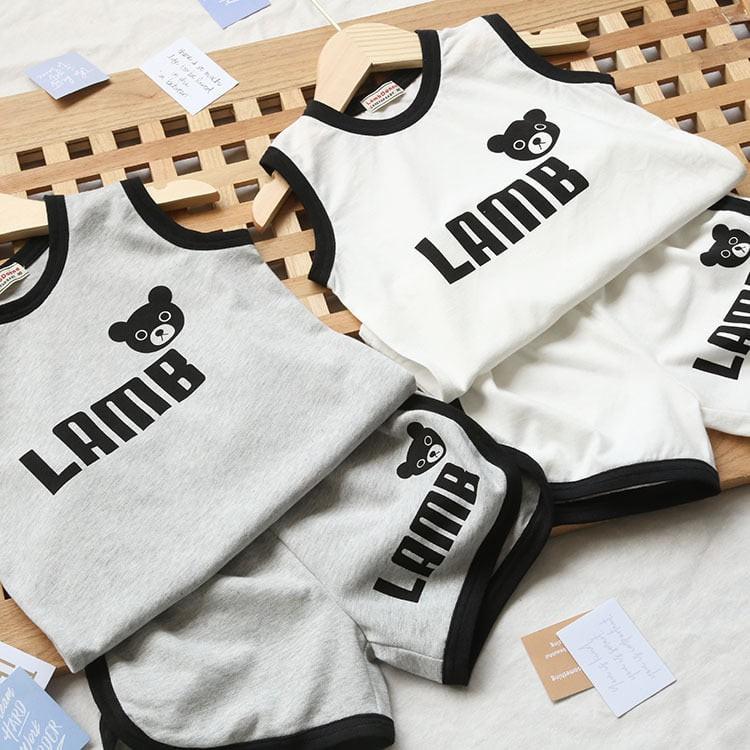 Bộ Ba Lỗ Cho Bé Chất Cotton 4C, Bộ Ba Lỗ Bé Trai In Hình Gấu Cute - SUMO KIDS