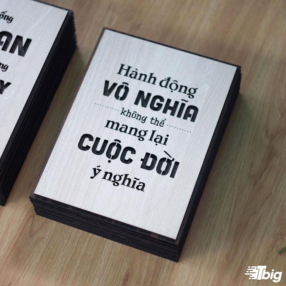 Tranh động lực TBIG117: Hành động vô nghĩa không thể mang lại cuộc đời ý nghĩa 40x55cm