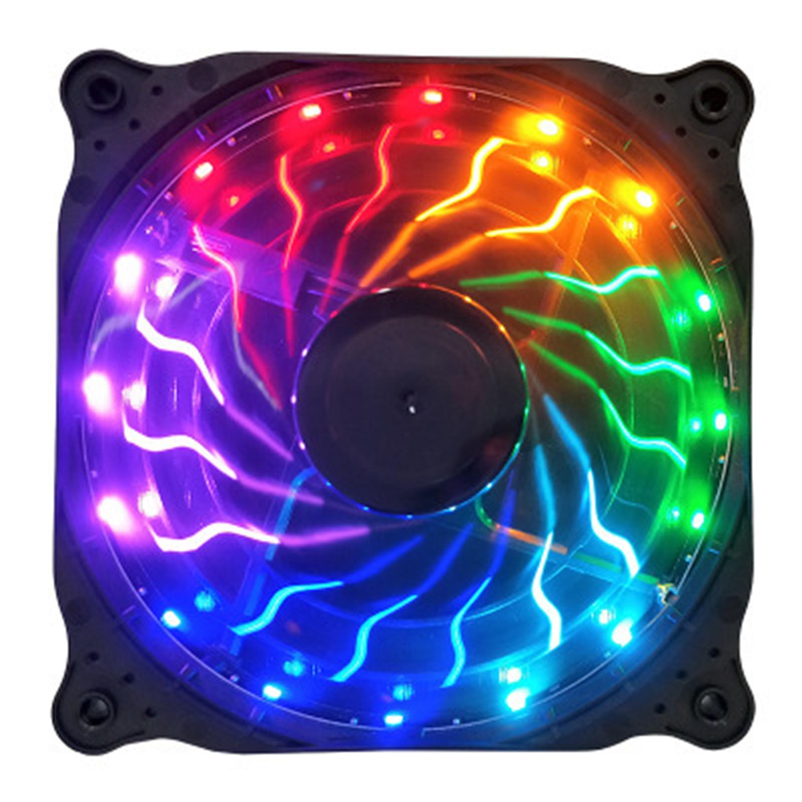 120mm LED Adjust RGB PC Computer Case Cooling Fan with Controller, Remote control, High