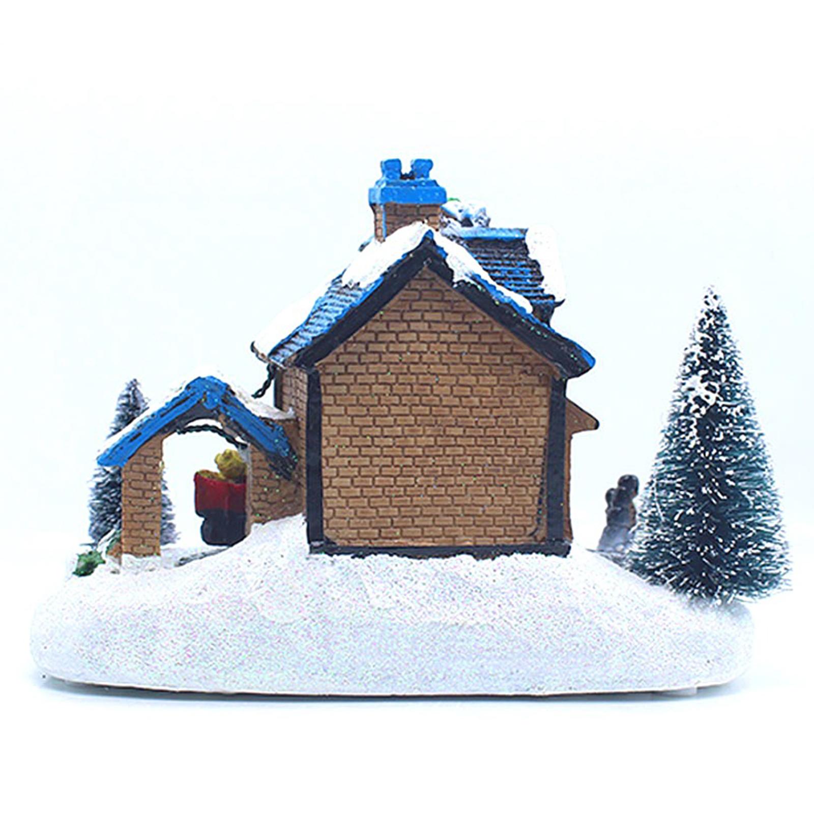 Vật Trang Trí Nhà Cửa Dịp Giáng Sinh Hình Ngôi Nhà Được Thắp Sáng Bằng Đèn Led