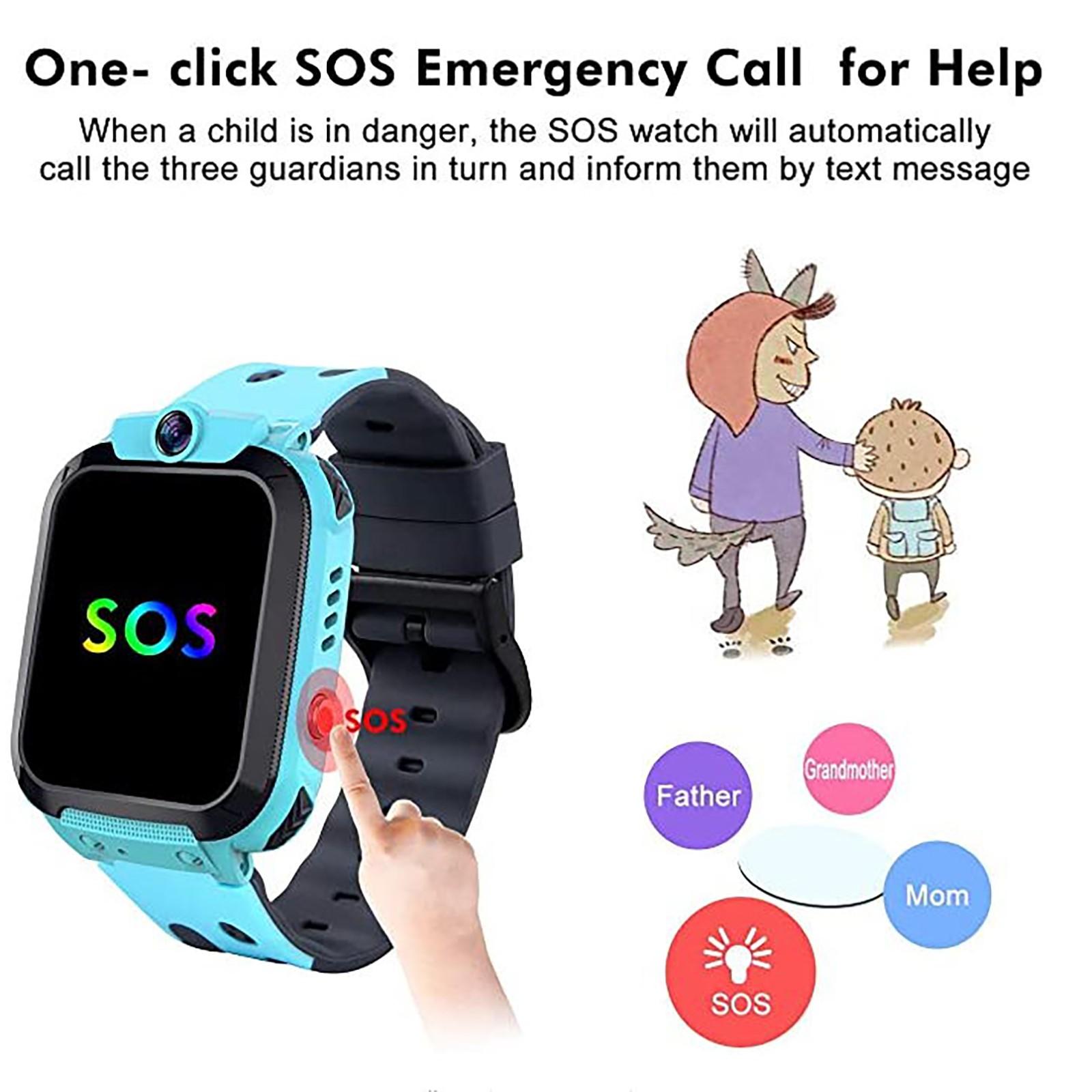 Trẻ Em Chống Mất Gps Sos Gọi Gsm Đồng Hồ Thông Minh Điện Thoại Trẻ Em Dây Đồng Hồ Thông Minh Smartwatch Cho Bé Trai Bé Gái Chống Nước Tặng dành Cho Ios Android
