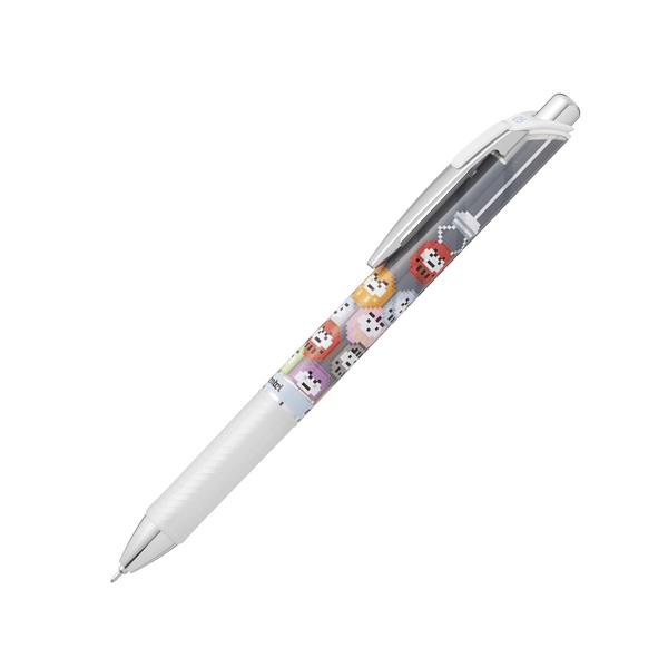 Bút Gel EnerGel Kawaii Pixel Art 0.5 mm - Pentel BLN75KW40-C - Daruma - Mực Xanh