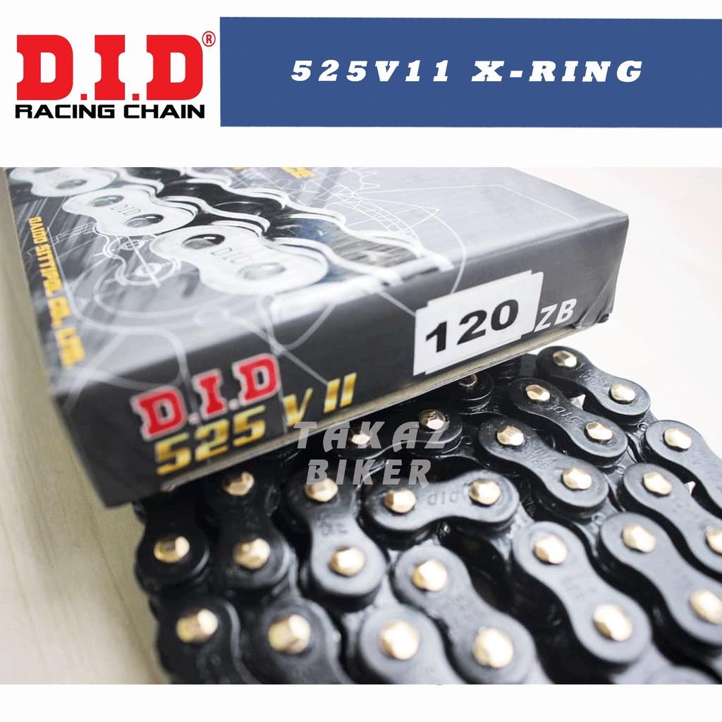B4 Dòng Sên 525VII X-Ring D.I.D V Series Thích Hợp Các Dòng Xe Từ 250cc đến 900cc Màu Sơn Đen Bóng - Chốt Sên Màu Vàng
