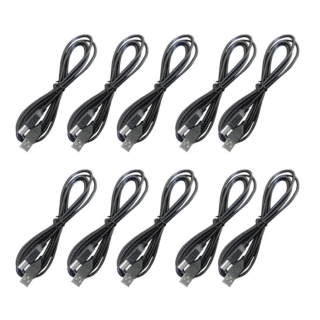 10 Pieces USB 2.0 Printer Scanner Cable USB Type A Male to B Male