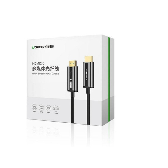 Cáp HDMI 2.0 sợi quang 10m Ugreen 50717 hỗ trợ 4K/60Hz cao cấp - Hàng chính hãng