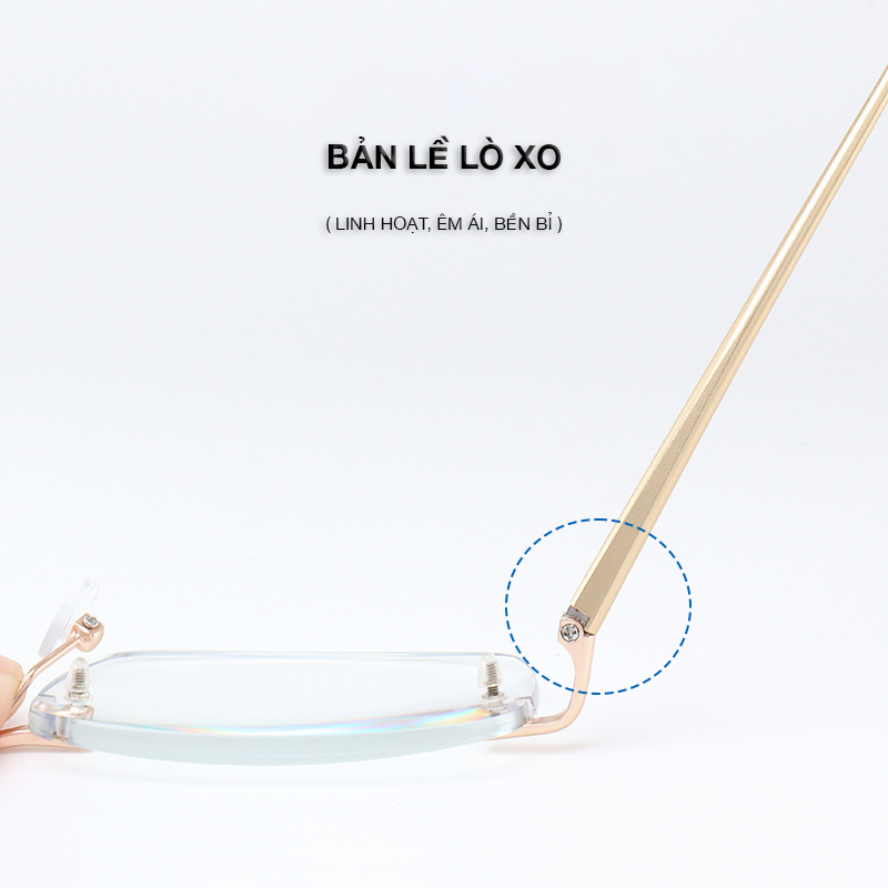 Kính Viễn Thị Lão Đọc Sách Lắp Sẵn Độ Gọng Khoan Không Viền Cho Người Trung Niên Già Lớn Tuổi Ông Bà Cha Mẹ Bạc Đen