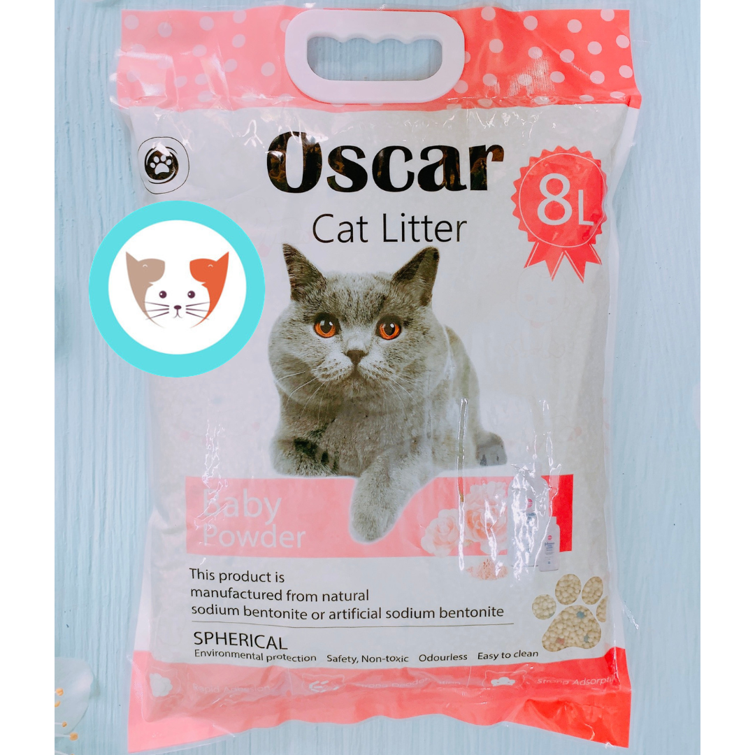 Cát Vệ Sinh Oscar 8L (lít) Cho Mèo - Siêu vón cục nhanh - Khử Mùi - Ít Bụi