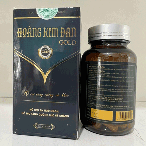 Thực phẩm bảo vệ sức khỏe Hoàng Kim Đan Gold - Giúp ăn ngon ngủ ngon hỗ trợ tăng cân - Viên uống tăng cân Hoàng Kim Đan