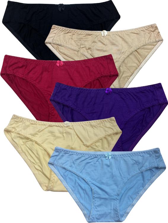 Combo 6 quần lót nữ cotton trơn MW QT12, Nhiều nàu