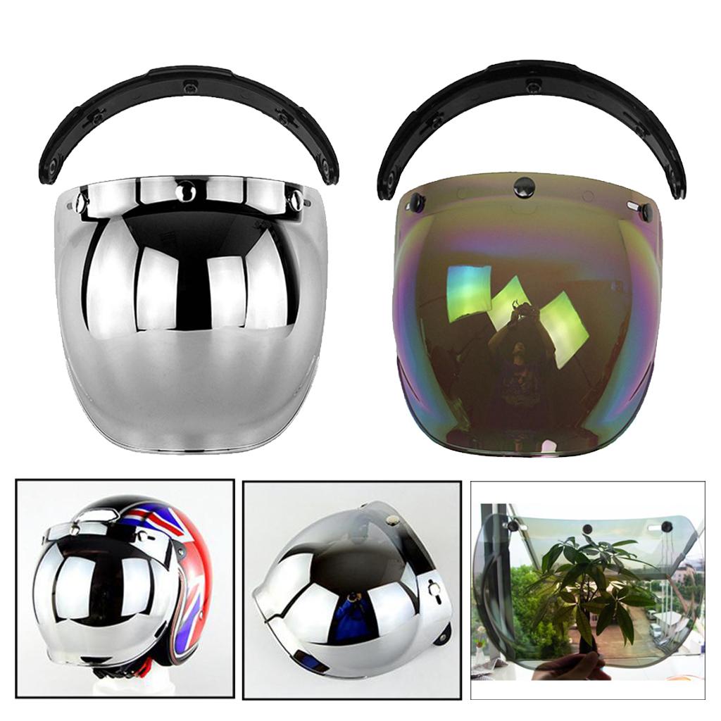 2pcs Open Face Helmet Visor Motorcycle Helmet Bubble Visor PC Lens