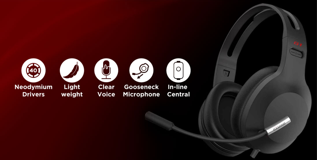 Tai nghe Gaming EDIFIER G1 SE Micro chống ồn uốn cong 360 độ - Cổng kết nối 3.5mm - Đệm tai êm ái - Điều khiển trên dây - Hàng chính hãng