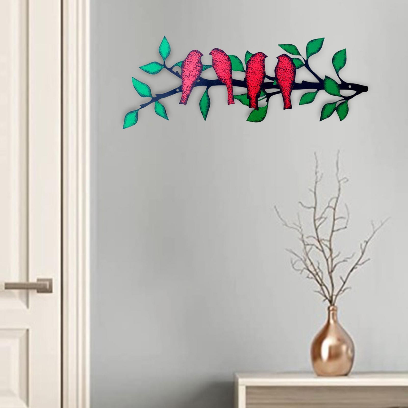 Metal Birds Wall Art Ornament Metal Sculpture for Bedroom Bathroom Kitchen