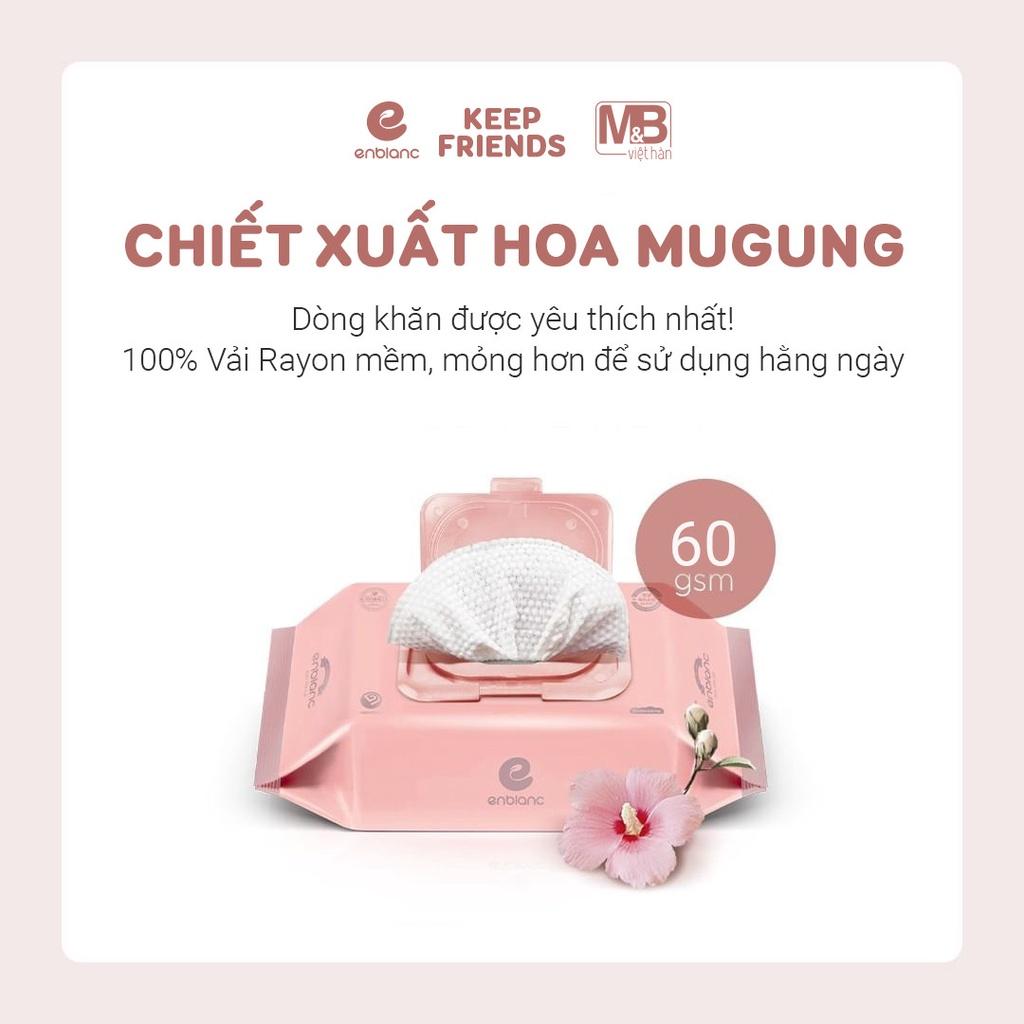 Khăn Giấy Ướt Cao Cấp Hàn Quốc An Toàn Dịu Nhẹ Enblanc Indipink 72 Tờ Cho Bé Dày Dặn, Mềm Mại An Toàn Cho Da Nhạy Cảm