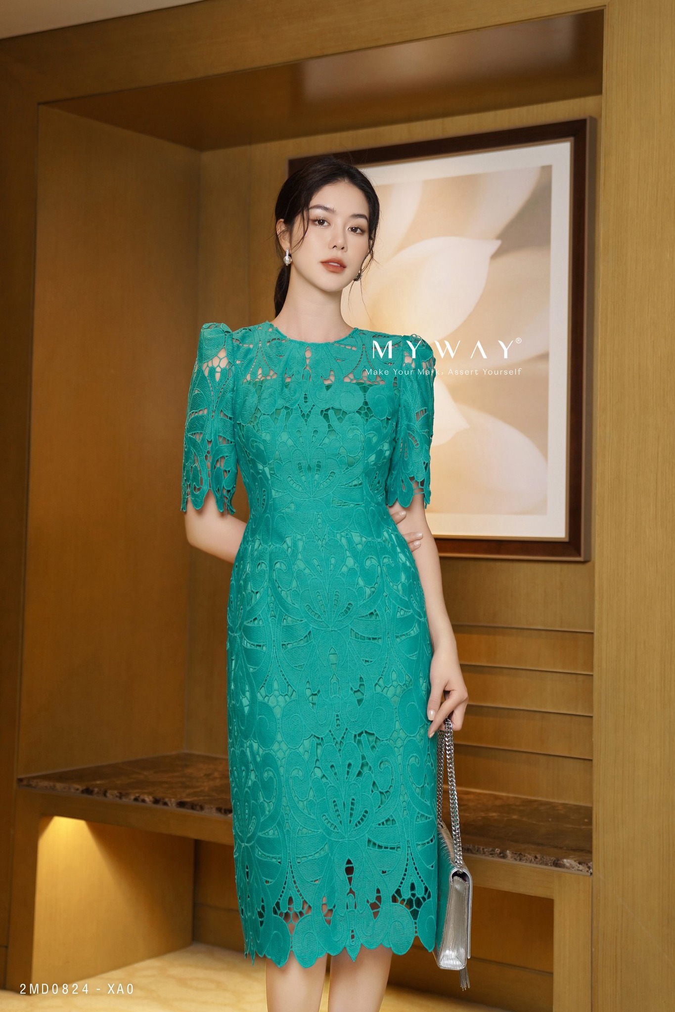 Đầm Ren Nữ Công Sở MY WAY Dáng A Sang Trọng Quý Phái 2MD0824